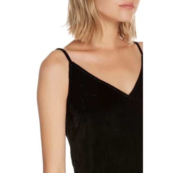 FRAME 90s Sparkle Liquid Velvet Sleeveless V-Neck Relaxed Camisole Tank Top XS - Picture 6 of 12